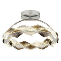 LED-DECKENLEUCHTE 67318D - Klar, Design, Kunststoff/Metall (37,5/21,5cm) - Globo