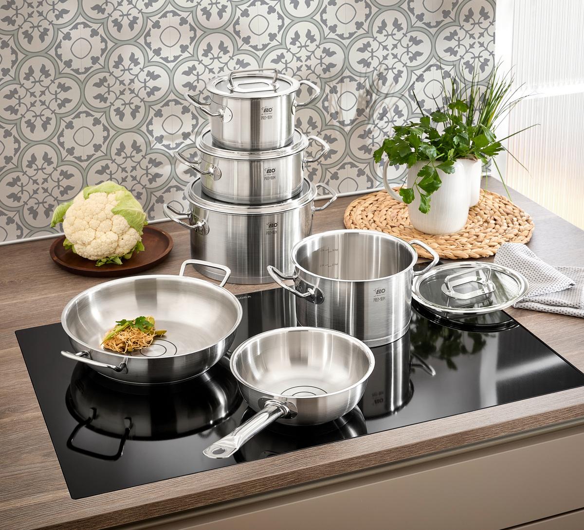 ZESTAW GARNKÓW 40905 ELO - kolor srebrny/kolor stalowy, Design, metal/szkło - ELO