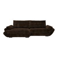 Wohnlandschaft Vivo Dunkelbraun - Dunkelbraun/Schwarz, MODERN, Kunststoff/Textil (179/63/317cm) - Premium Living