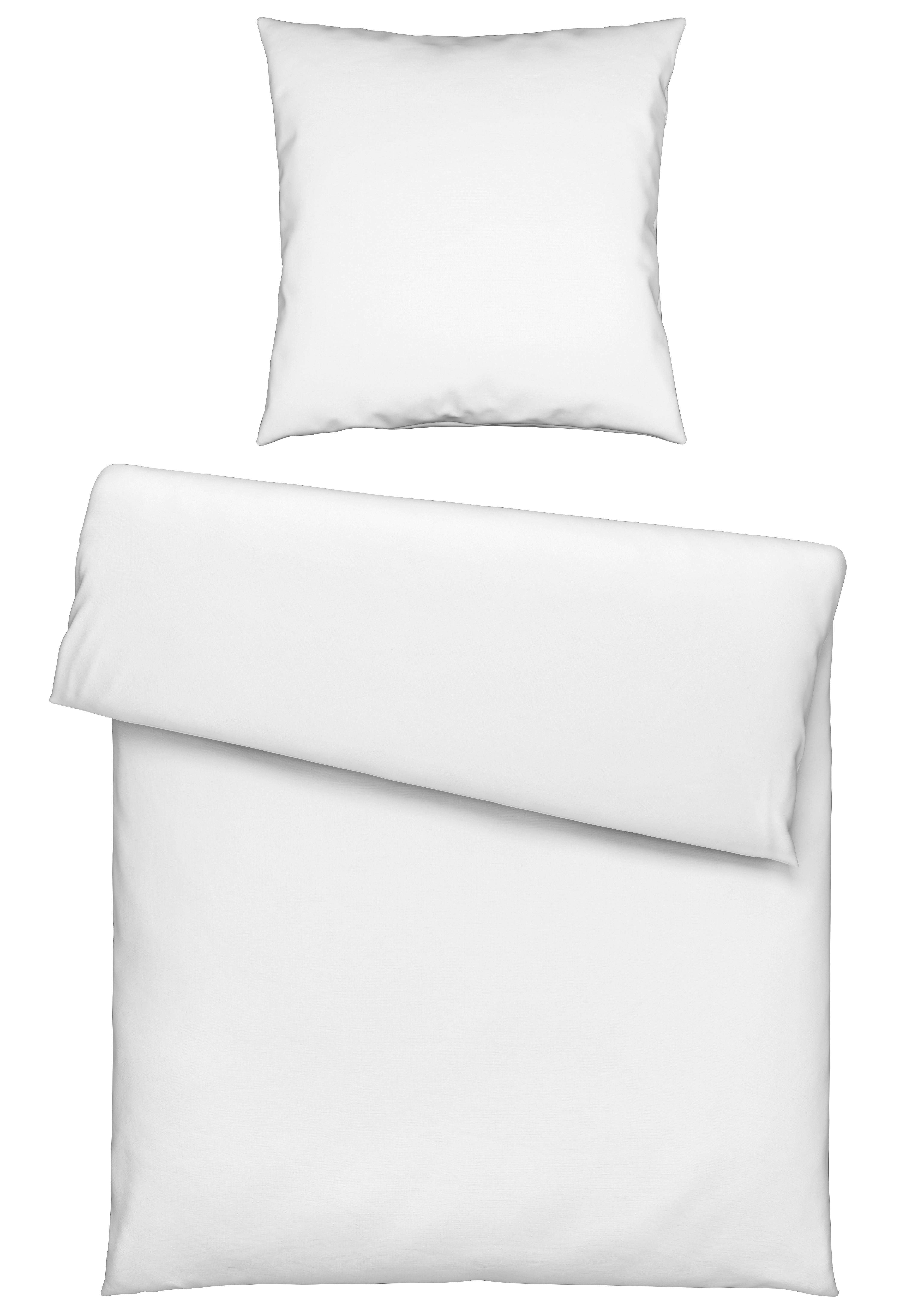 Bettwäsche Iris XL Weiß ca. 155x220cm - Weiß, MODERN, Textil (155/220cm) - Modern Living