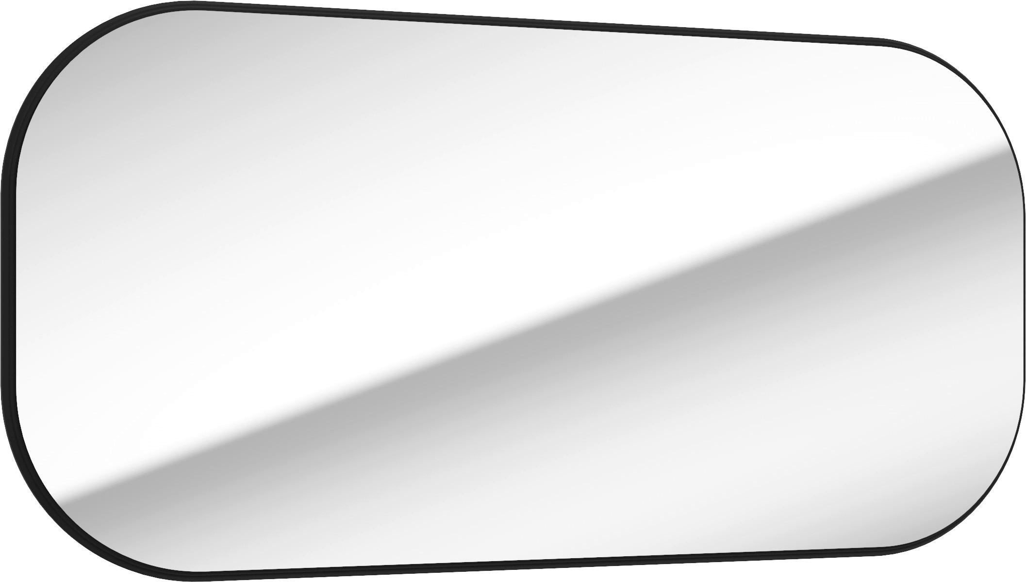LUSTRO ŚCIENNE MO-RE - czarny, Modern, materiał drewnopochodny/szkło (100/50/2,1cm) - P & B