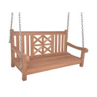 Hängebank Latoa ca.66x62x120cm Teakholz massiv - Braun/Teakfarben, MODERN, Holz (66/62/120cm) - Gardenson