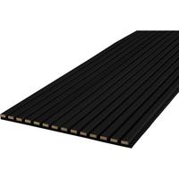 Akustikpaneel 111766560 Schwarz - Schwarz, MODERN, Holzwerkstoff/Textil (56,1/1,9/240cm)