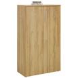Kommode Eichefarben - Eichefarben/Alufarben, MODERN, Holzwerkstoff/Kunststoff (69/120/34cm) - Mömax modern living