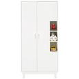 Kleiderschrank in Weiß - Weiß, MODERN, Holz (93/195/55cm) - Premium Living Kleiderschrank in Weiß - Weiß, MODERN, Holz (93/195/55cm) - Premium Living