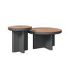 SOFFBORD VIOLA - grå/ekfärgad, Modern, trämaterial/trä (80/41/50/51cm) - Bessagi Home