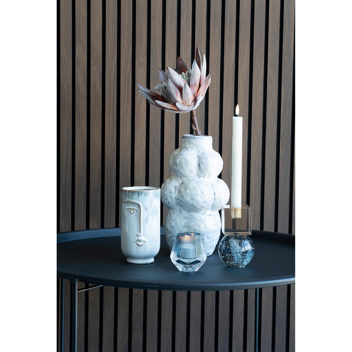 Vase Hellblau - Hellblau, Basics, Keramik (9/17cm)