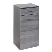 Unterschrank Florida in Graphitfarben - Chromfarben/Silbereichenfarben, MODERN, Holzwerkstoff/Metall (40/79/35cm)