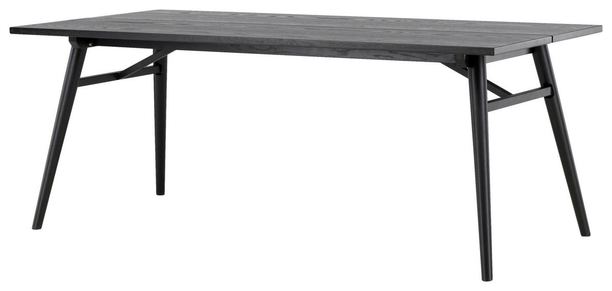 Esstisch Sleek SLEEK - Schwarz, Design, Holzwerkstoff/Metall (195/95/75cm) - Livetastic
