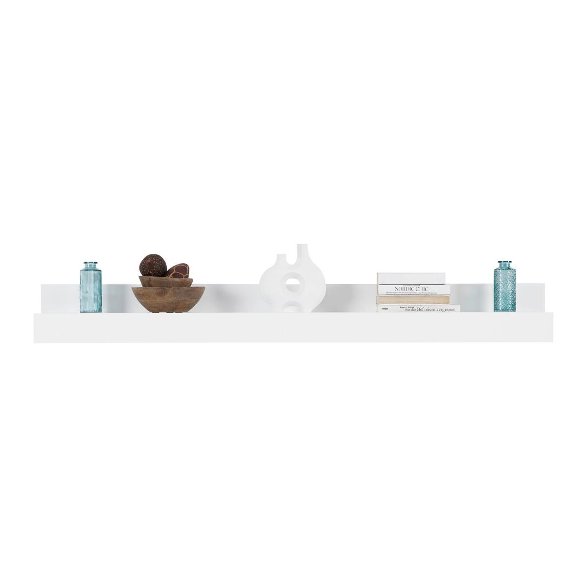 Wandboard Positano in Weiß HG - Weiß Hochglanz, MODERN, Holzwerkstoff (138/22/19cm) - Mömax