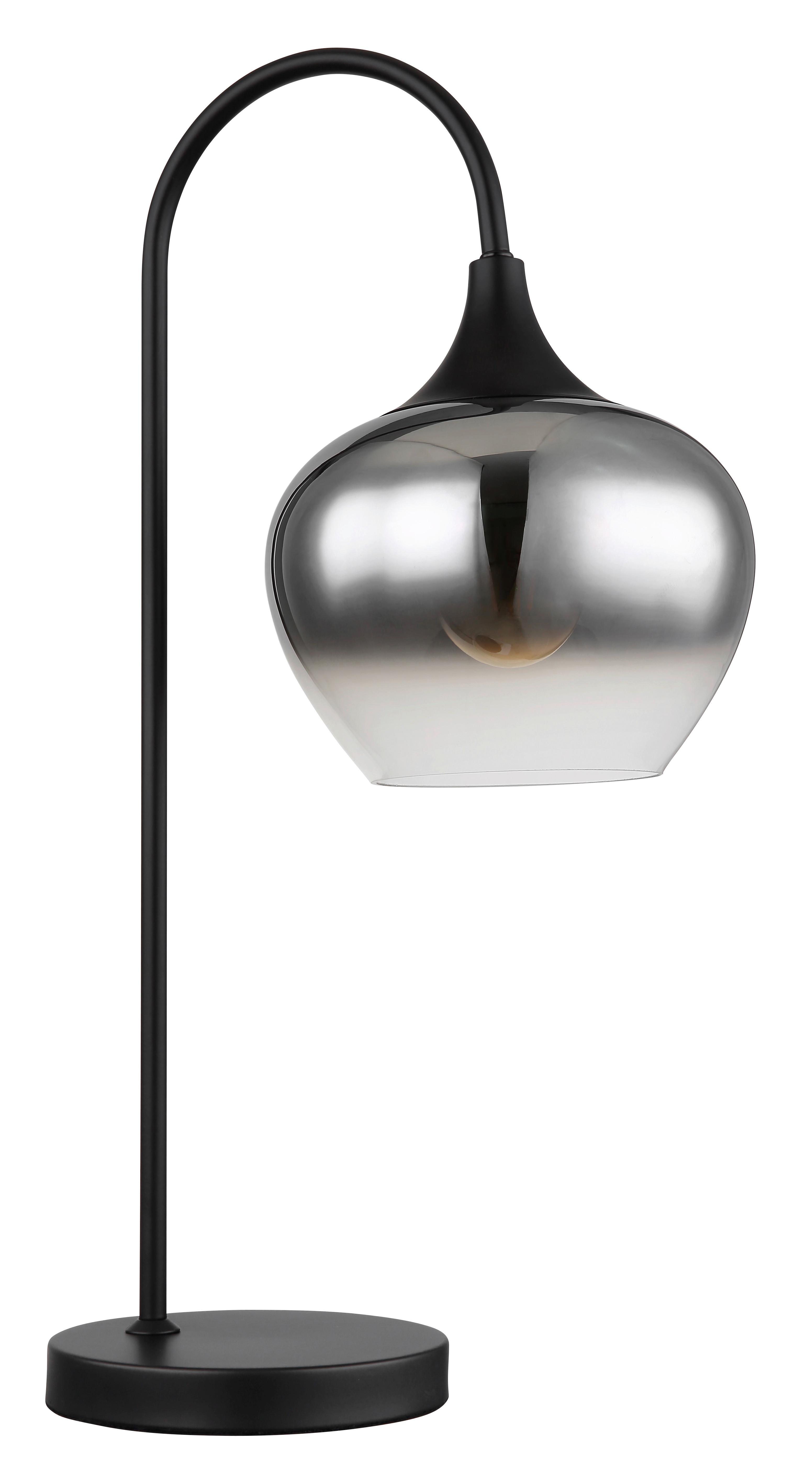 Tischleuchte Maxy in Schwarz max. 40 Watt - Schwarz, Design, Glas/Metall (27,5/18/54cm) - Globo