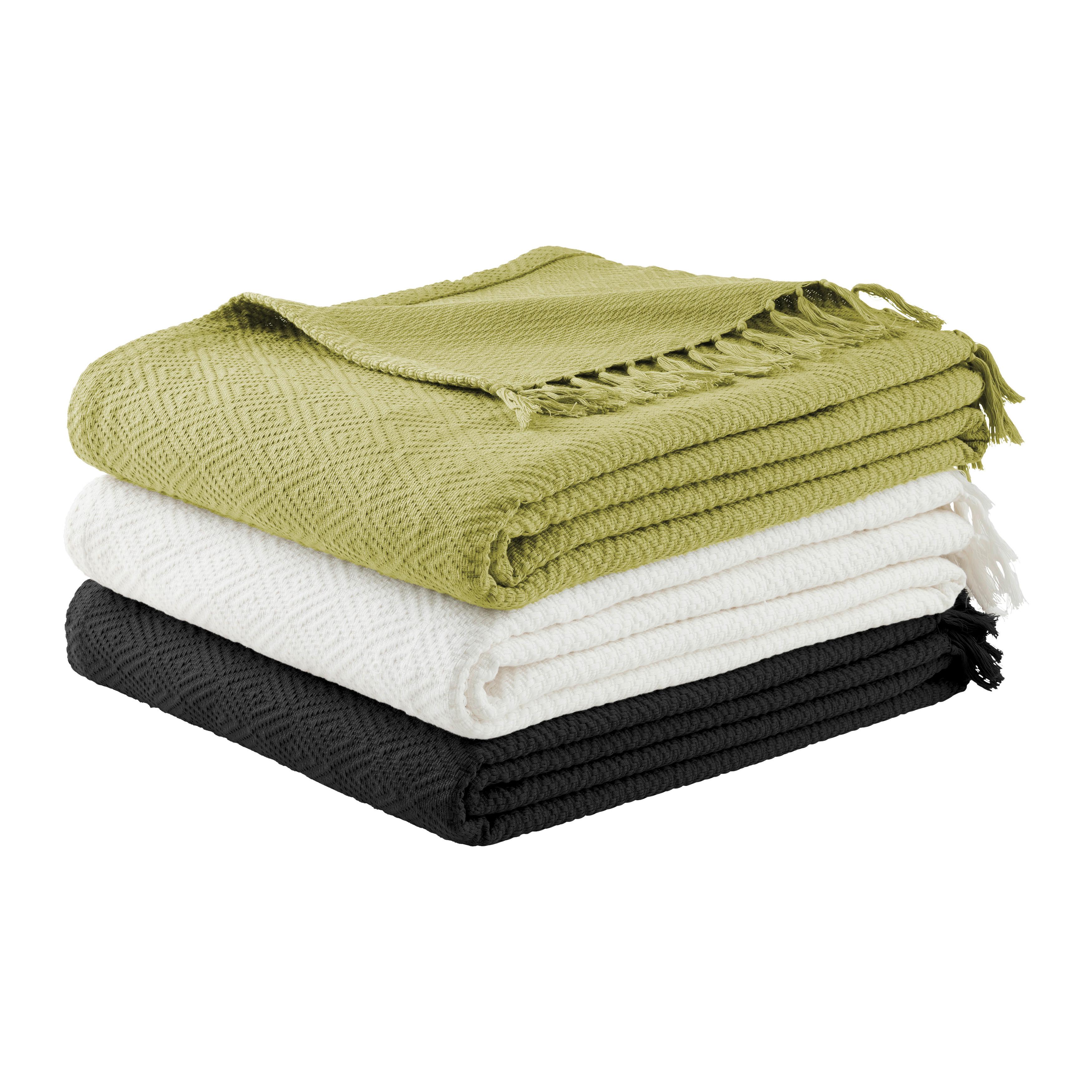 Tagesdecke Frieda Olivgrün ca. 130x180cm - Olivgrün, LIFESTYLE, Textil (130/180cm) - Modern Living