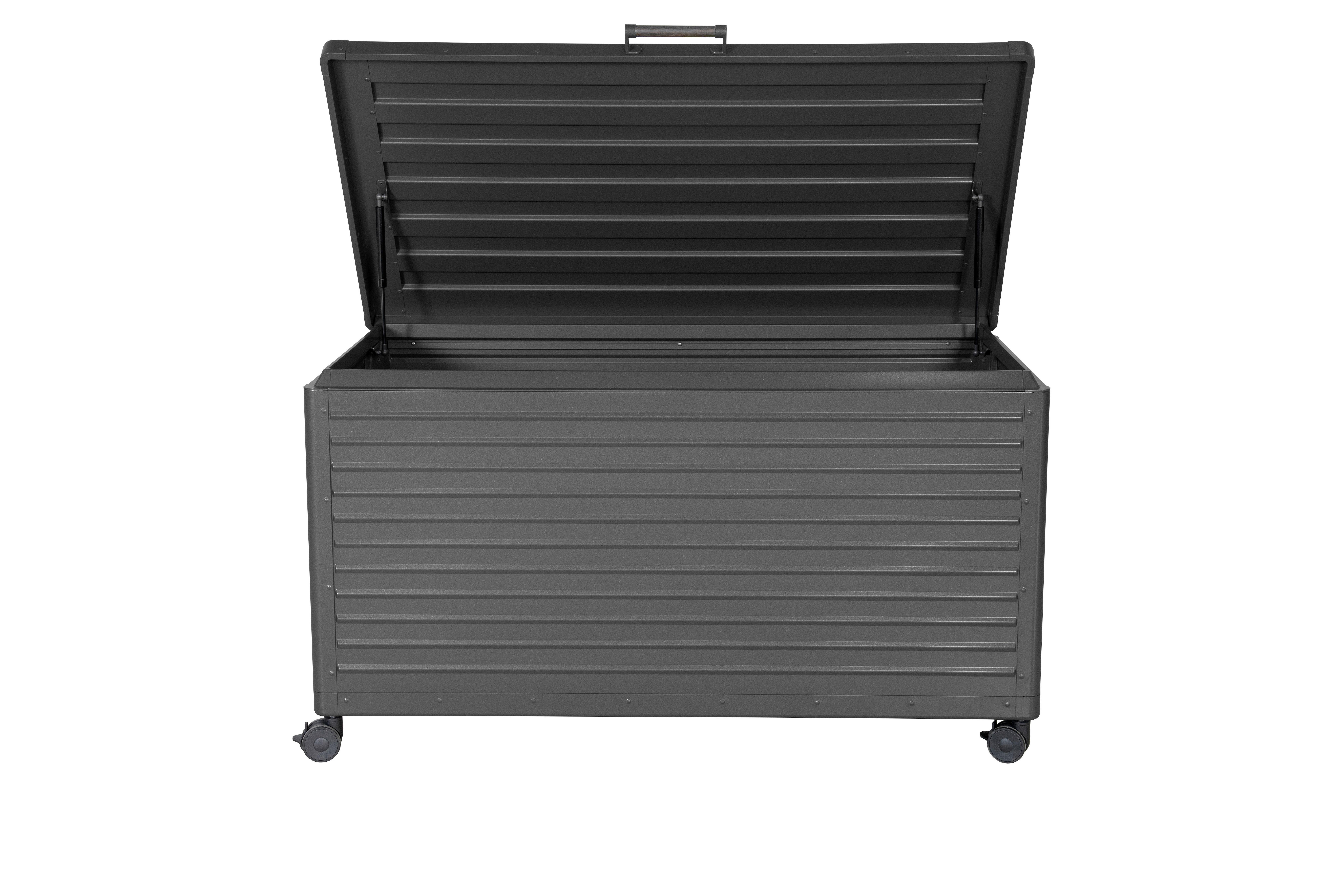 Kissenbox ca.188x89,4x70 cm Anthrazit - Anthrazit, MODERN, Metall (188/89,4/70cm) - Gardenson