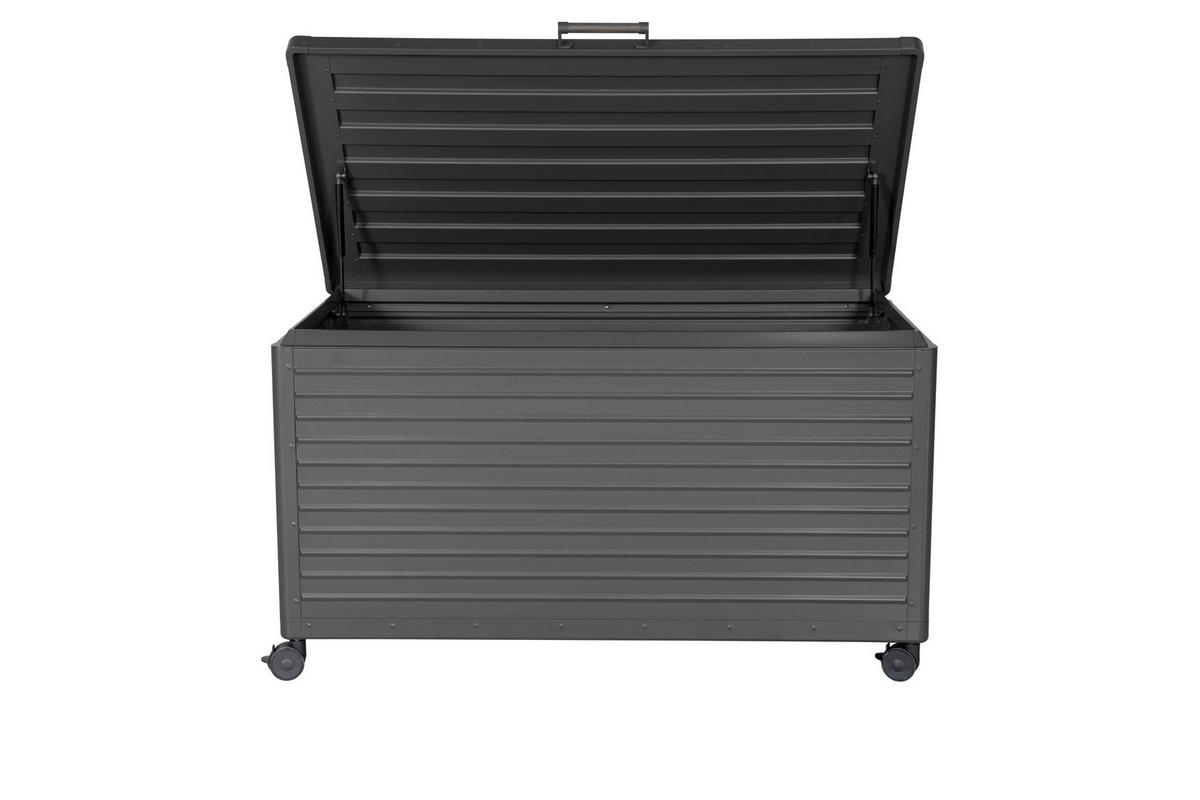Kissenbox ca.188x89,4x70 cm mit Rollen Anthr. ca. 1.177 L - Anthrazit, MODERN, Metall (188/89,4/70cm) - Gardenson