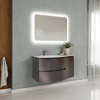 Bază pentru lavoar Armonia - antracit/antracit lucios intens, Modern, material pe bază de lemn (70/56/49cm)