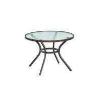 Vrtna Miza Ravenna, Temno Rjava, Ø 104cm - temno rjava/barve grafita, Konvencionalno, kovina/umetna masa (104/104/74cm) - Gardenson