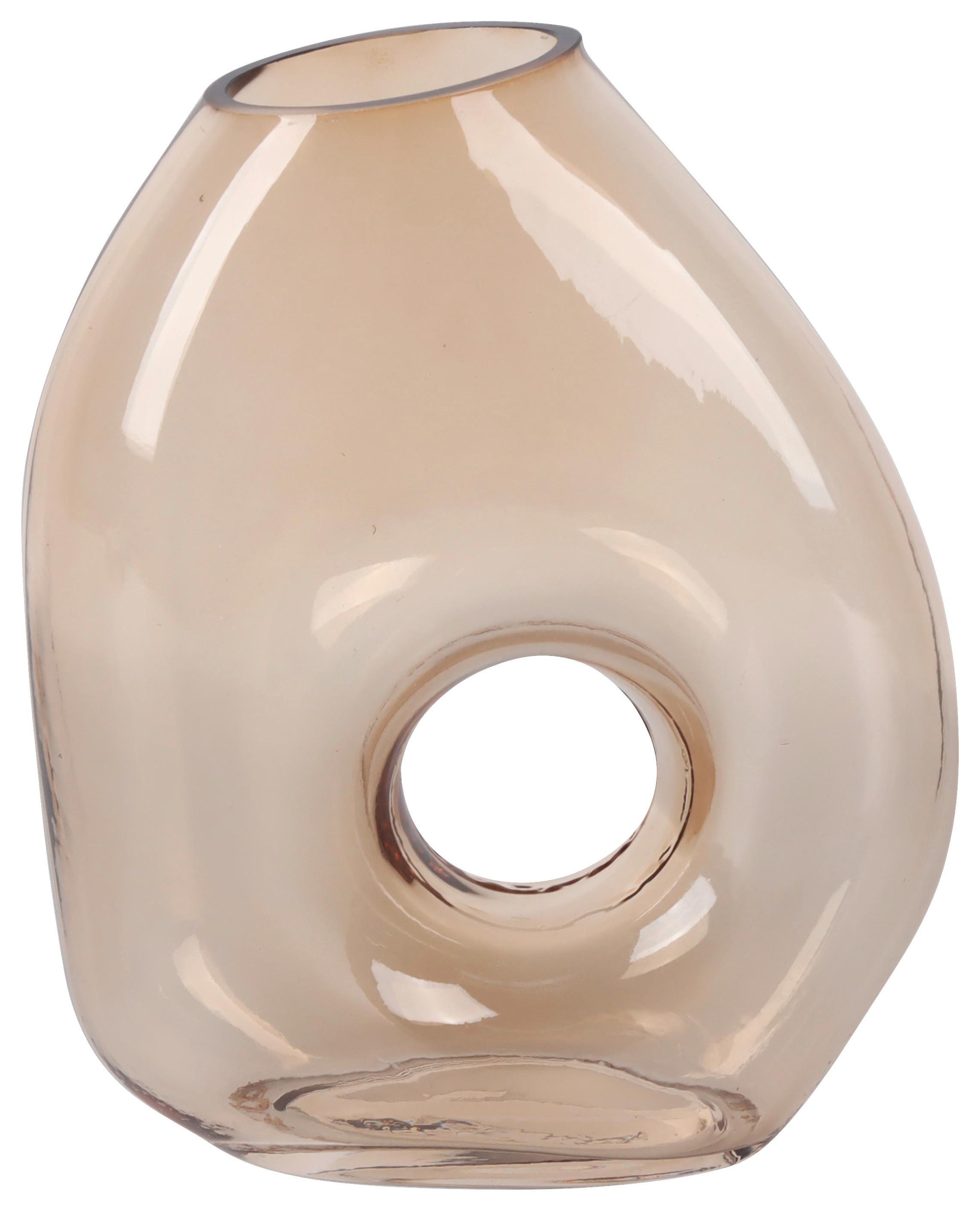VAS LINA - ljusbrun, glas (18/22/7cm) - Mömax