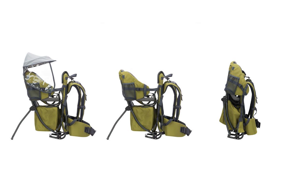 NOSIDEŁKO NA PLECY HB110-04 ELITE - zielony/antracytowy, Basics, tworzywo sztuczne/metal (37,5/84/80cm) - Fillikid