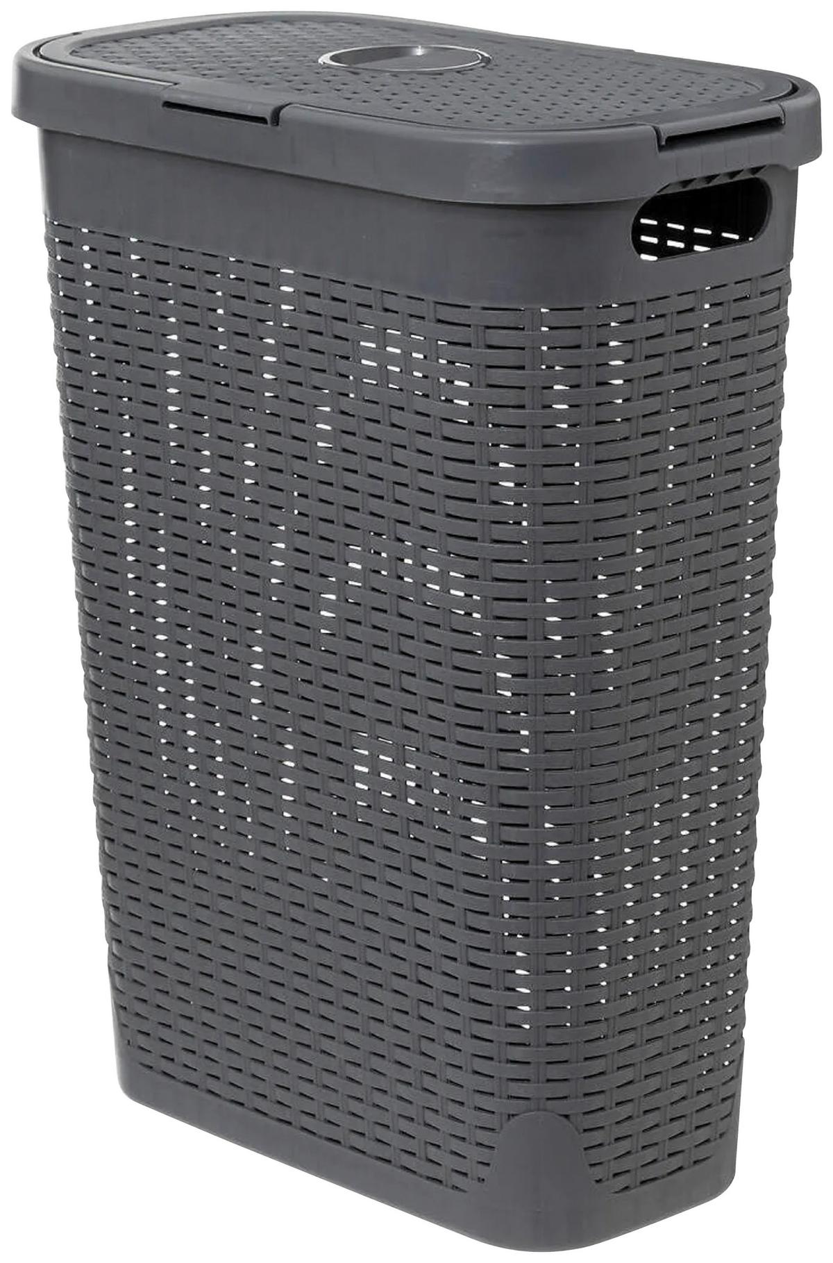 Coș de rufe Slim Basket - gri închis, Konventionell (26,5/46,4/60,5cm)