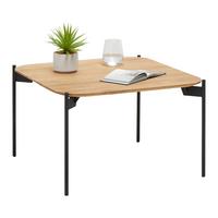 Klubska Miza Alto - črna/barve hrasta, Moderno, kovina/les (60/60/38cm) - Zandiara