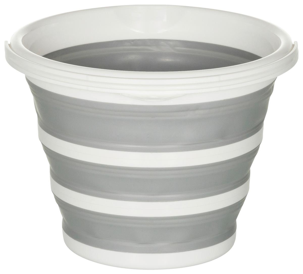 Vedro Clean Silr, 10 L, Siva, Bela - Basics, umetna masa (32/25/32cm) - MID.YOU