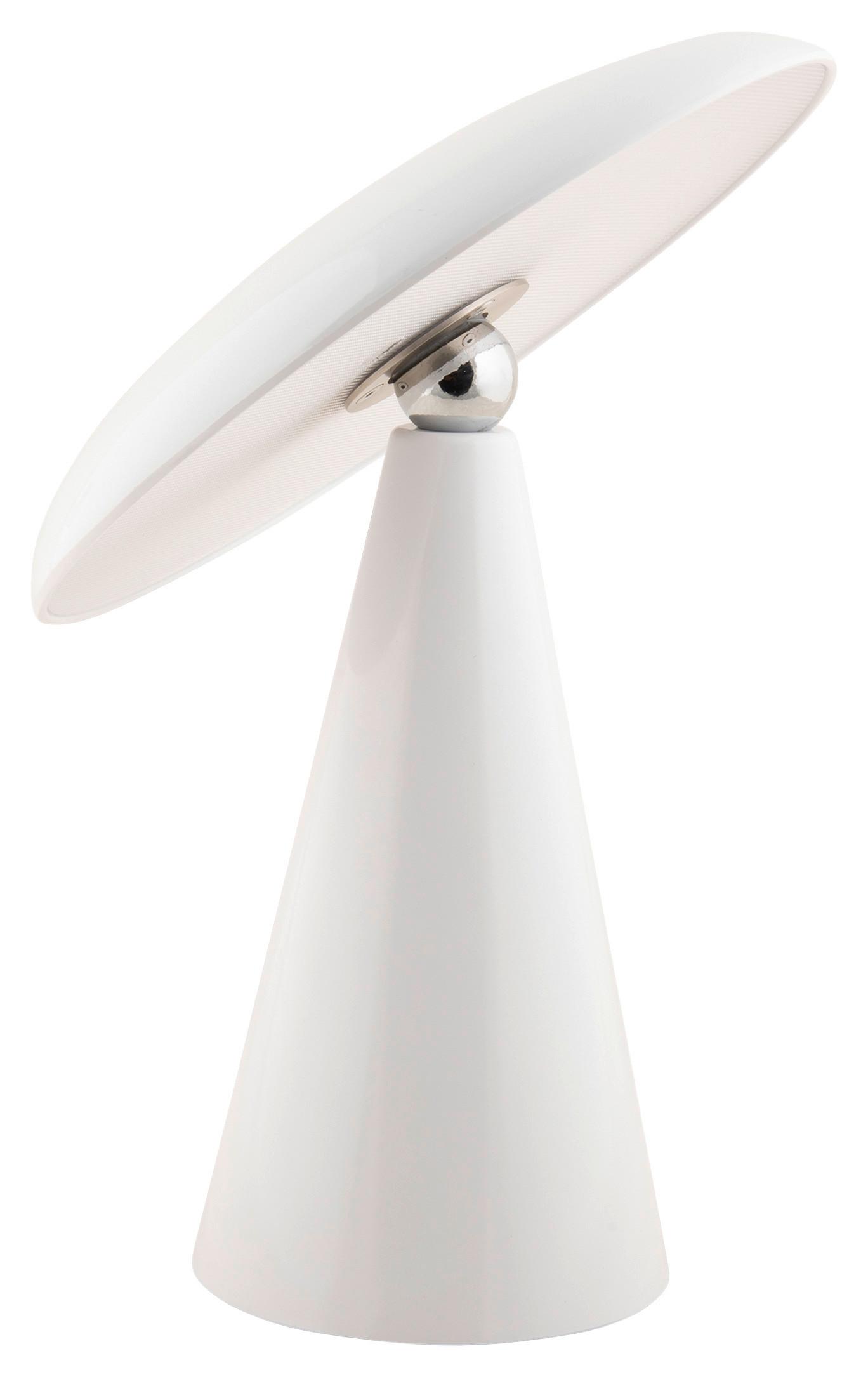 LAMPA STOŁOWA Z AKUMULATOREM LM2073WH - biały, Basics, tworzywo sztuczne (23/26/23cm) - Leitmotiv