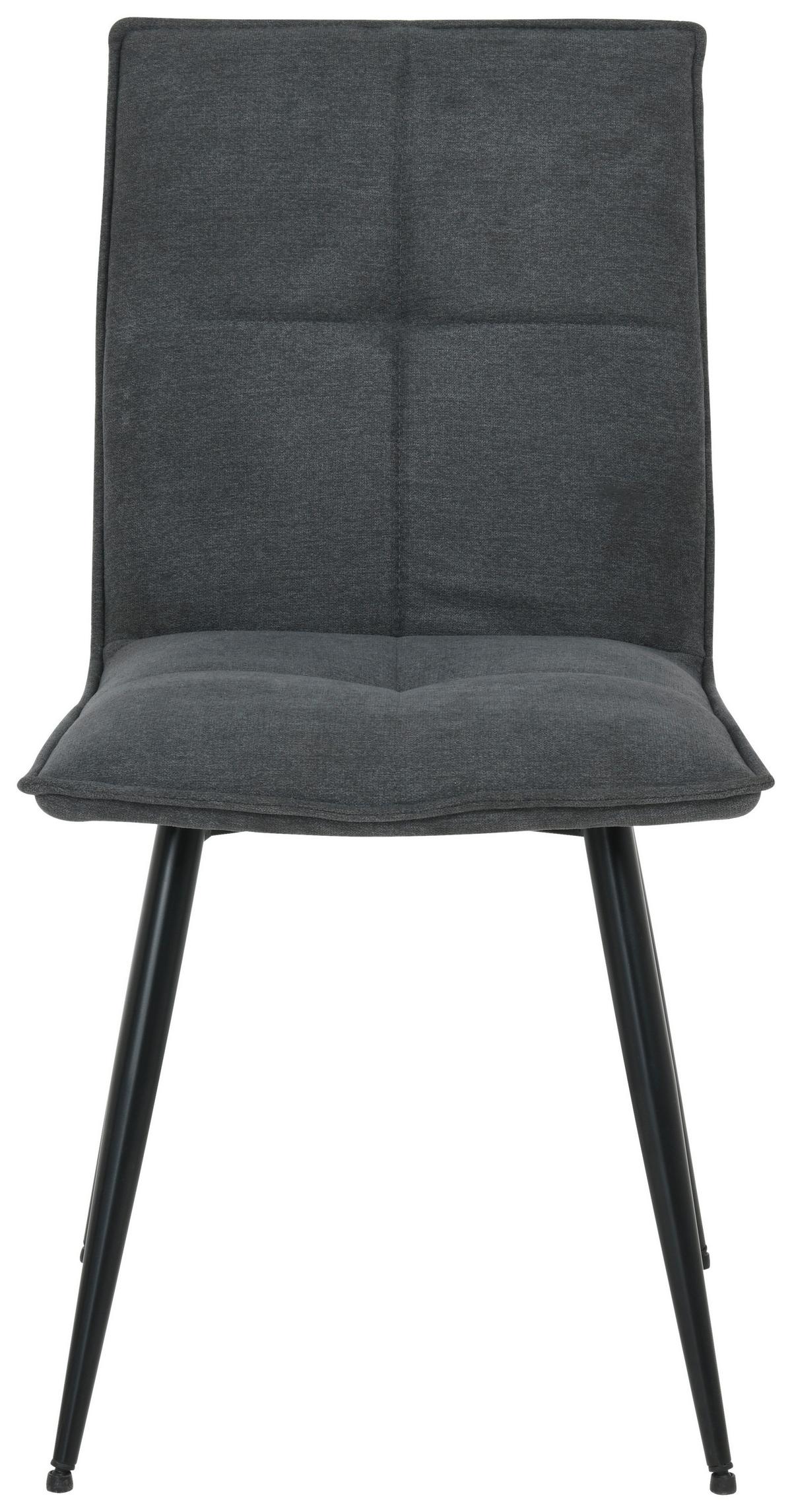 KRZESŁO HOOK - czarny/szary, Design, metal/tkanina (47.5/92/65cm) - Novel