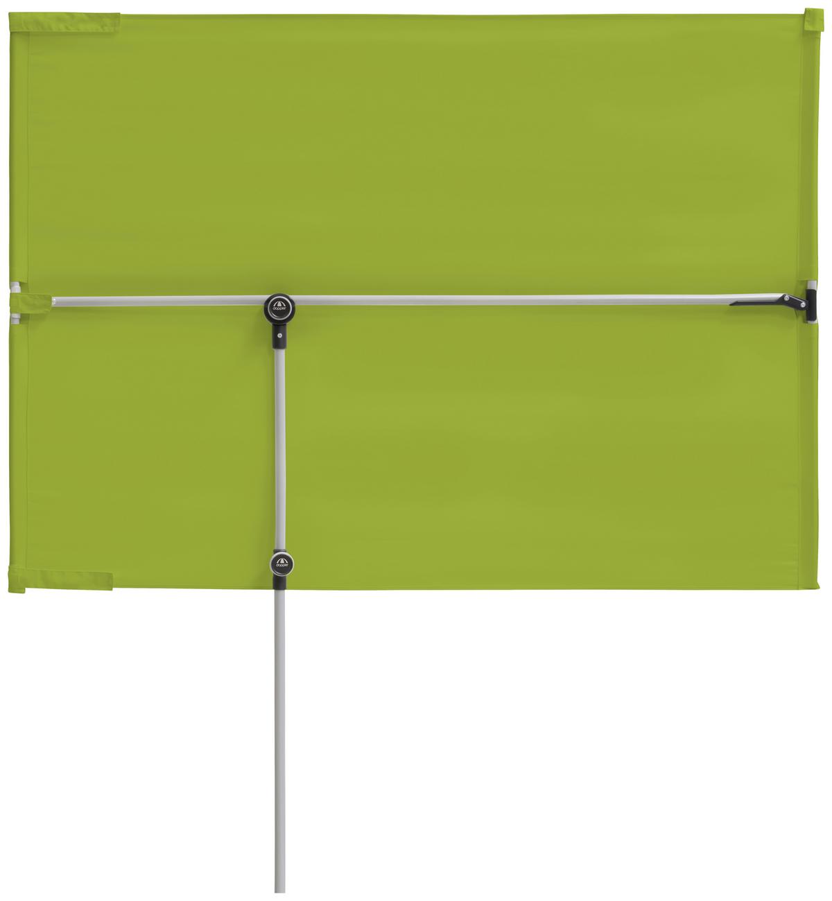 Sonnenschirm Active Balkonblende Grün ca.180x130cm - Alufarben/Grün, Design, Textil/Metall (180/130cm) - KNIRPS