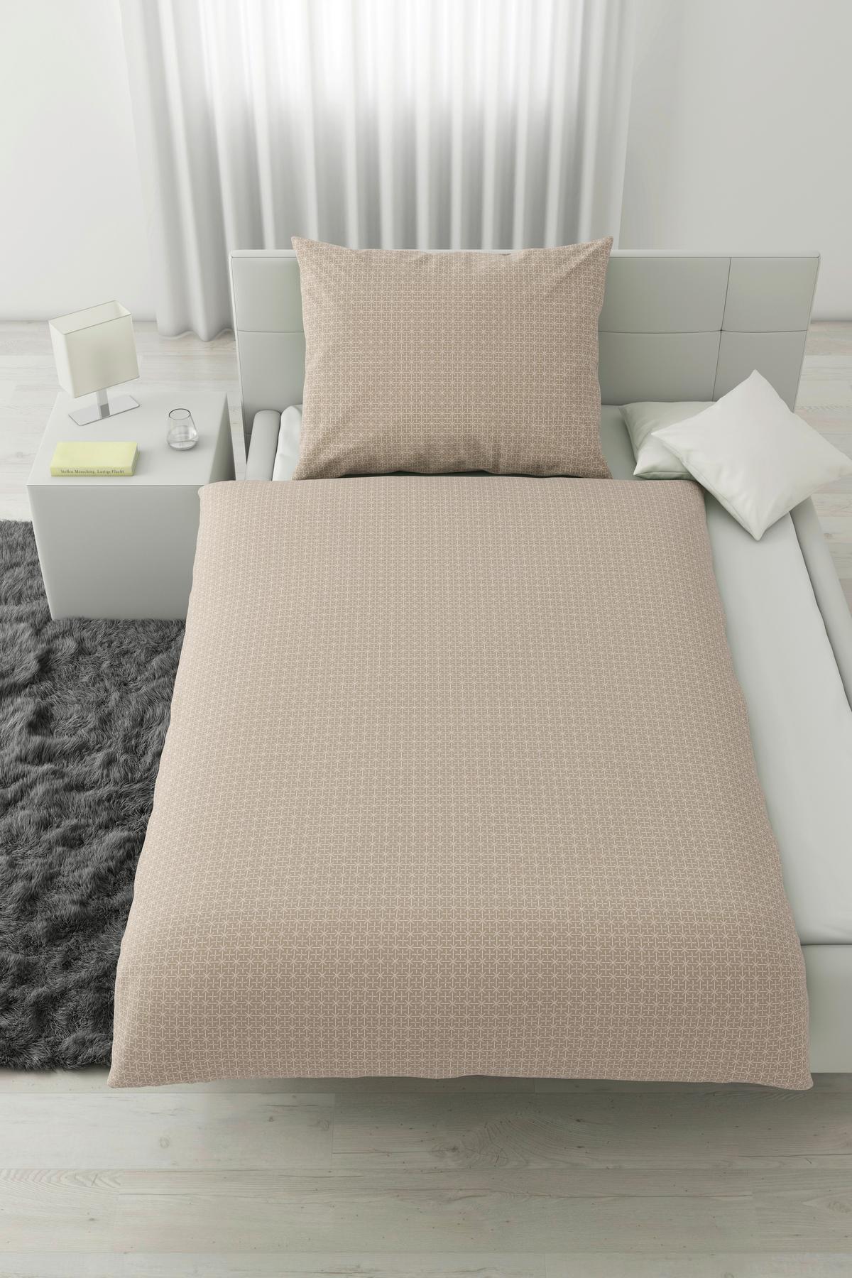 BETTWÄSCHESET LAURA - Beige, Konventionell, Textil (160/210cm) - Modern Living