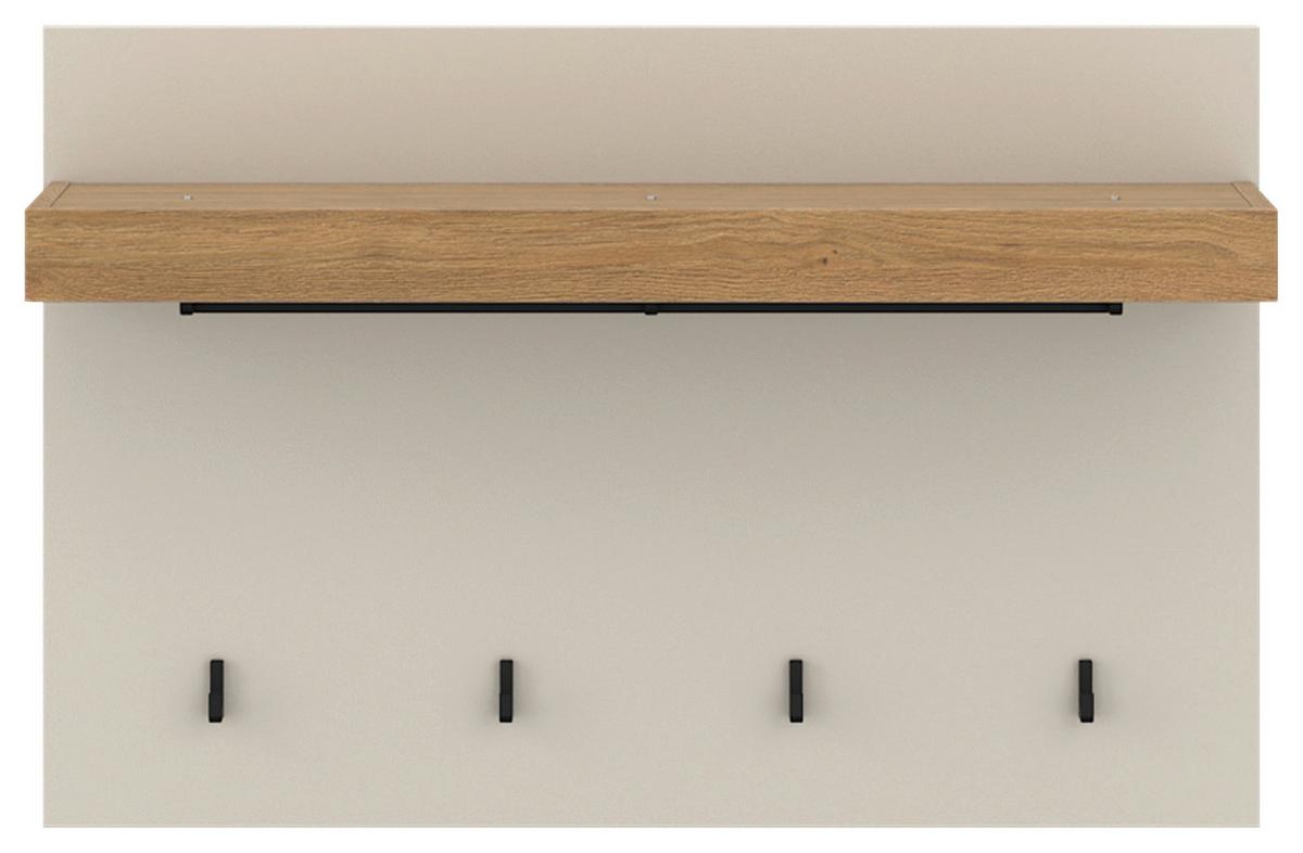 Panou cuier NAXXAR - cașmir/culoare lemn stejar, Trend, material pe bază de lemn (94,2/62/34,6cm) - Modern Living