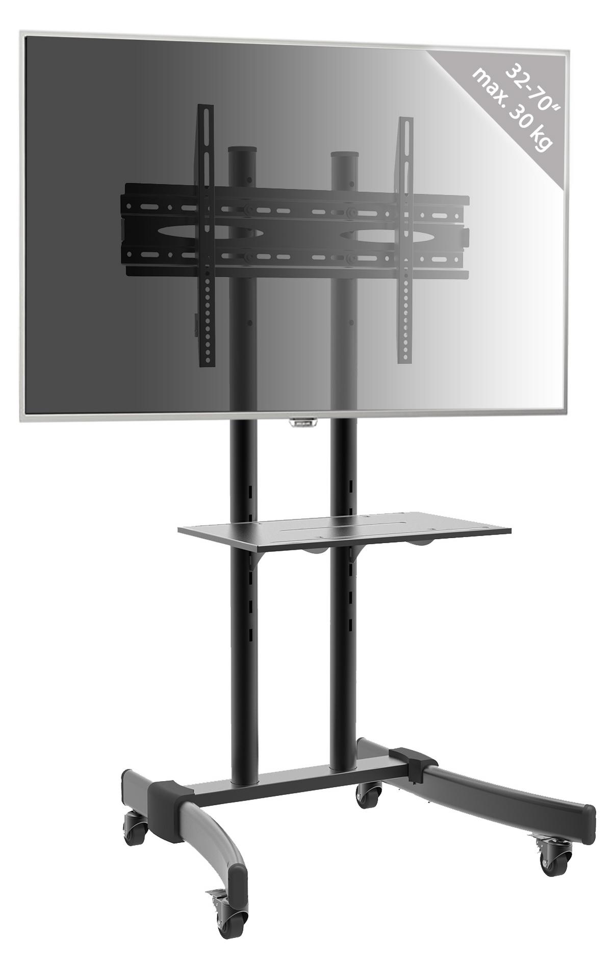 Stojalo Za Tv B-ms 125, Črna - črna, Basics, kovina (109/76/55cm) - MID.YOU