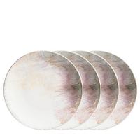 Speisetellerset 935619 - Weiss/Lila, Basics, Keramik (26,5/2,9cm) - Mäser