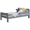 Bett Bennet mit Matratze ca. 90x200 cm Hellgrau - Hellgrau, MODERN, Holz/Textil (90/200cm) - MID.YOU