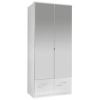 Ormar S Klasičnm Vratima Imago - bijela/boje aluminija, Konvencionalno, staklo/drvni materijal (90/199/58cm) - Modern Living