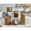 FÖRVARINGSBURKAR SET GIZEM - svart/transparent, Modern, plast (23/23/33cm) - Mömax