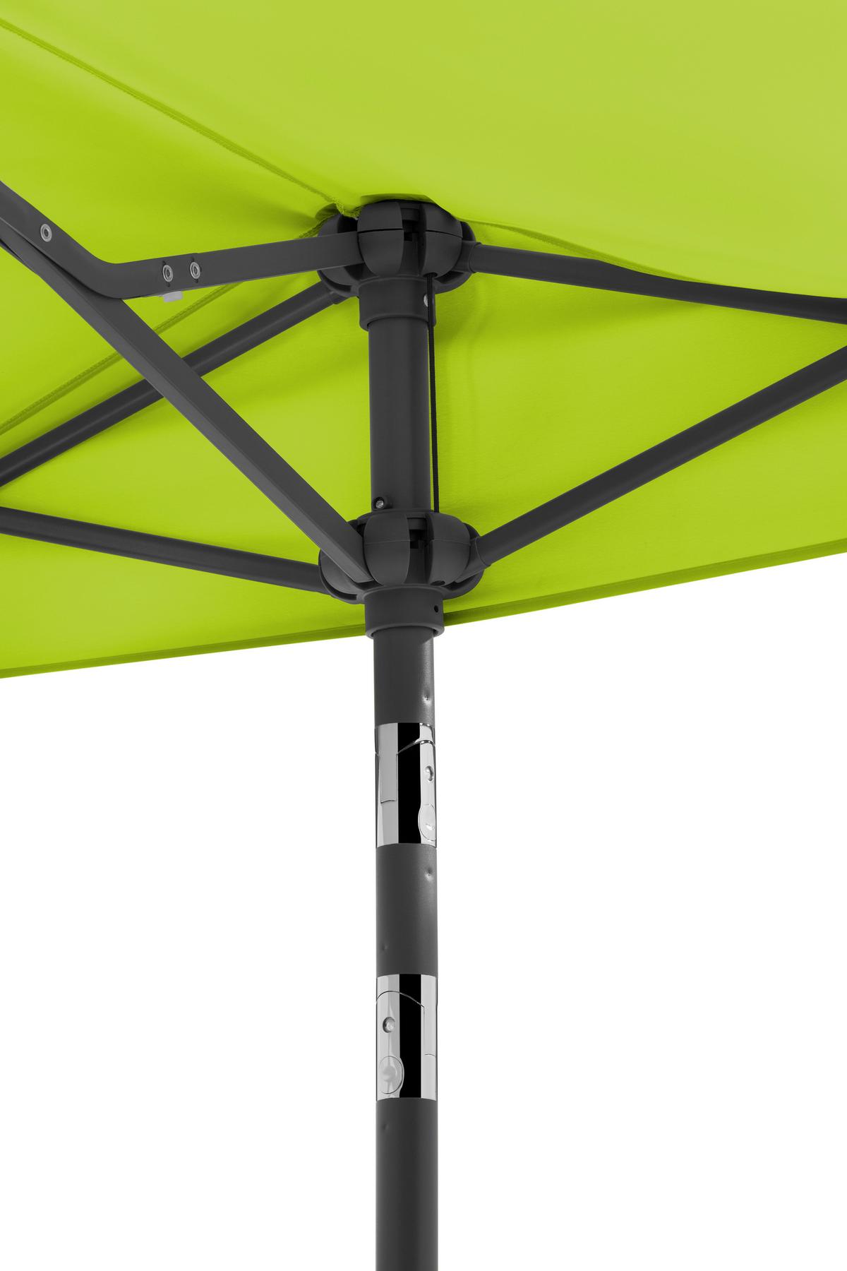 Ampelschirm Salerno Mezza ca.150x228x150cm Grün - Anthrazit/Grün, Basics, Textil/Metall (150/228/150cm) - Schneider