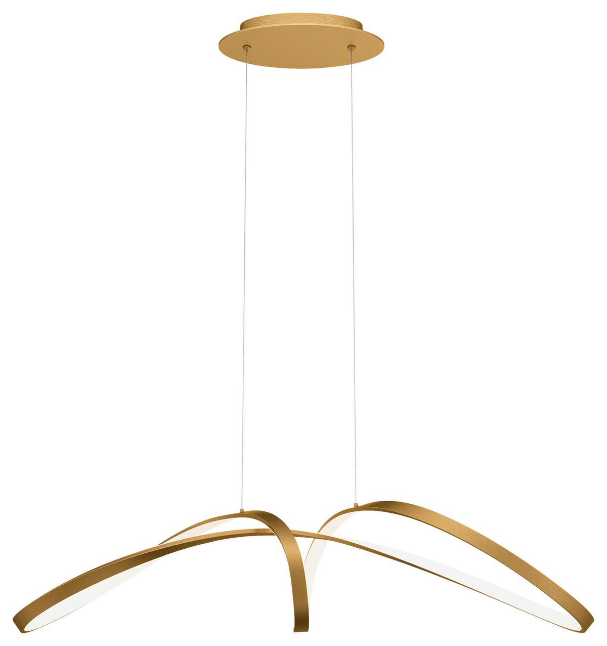 Pendelleuchte Curve Goldfarben max. 42 Watt - Goldfarben, Trend, Metall (23/29/93cm) - MAYTONI