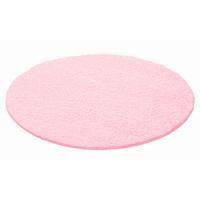 Hochflorteppich Life Pink Ø ca. 80cm - Pink, Trend, Textil (80cm)