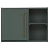 Viseča Omara Kent, Zelena - zlate barve/gozdno zelena, Moderno, kovina/leseni material (66,8/48,4/16cm) - Stylife