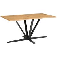 Jedilna Miza Pim, Barve Hrasta, 160x90 - črna/barve hrasta, Moderno, kovina/leseni material (160/76/90cm) - MID.YOU