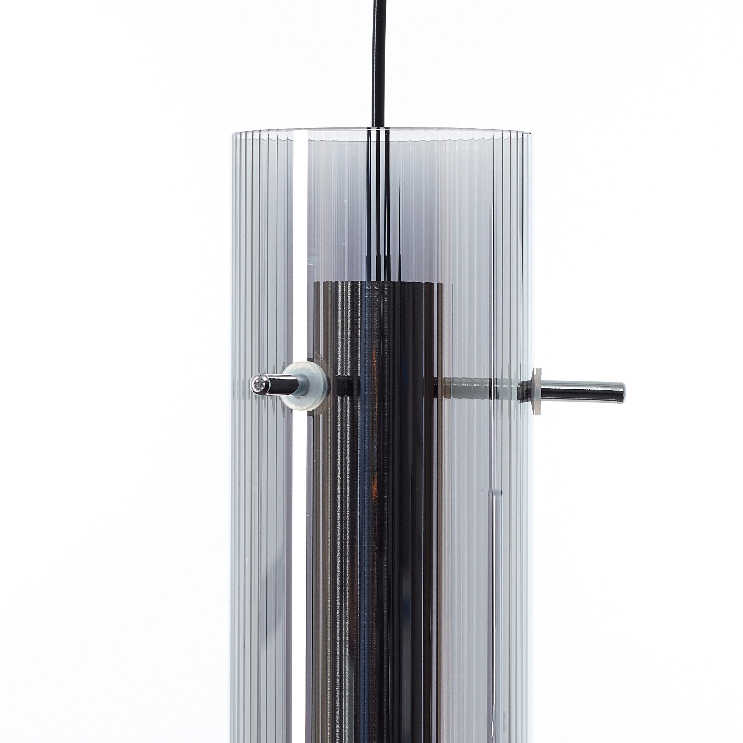 Hängeleuchte Henriette Chromfarben max. 20 Watt - Chromfarben, Design, Glas/Metall (90/8,5/150cm) - Brilliant