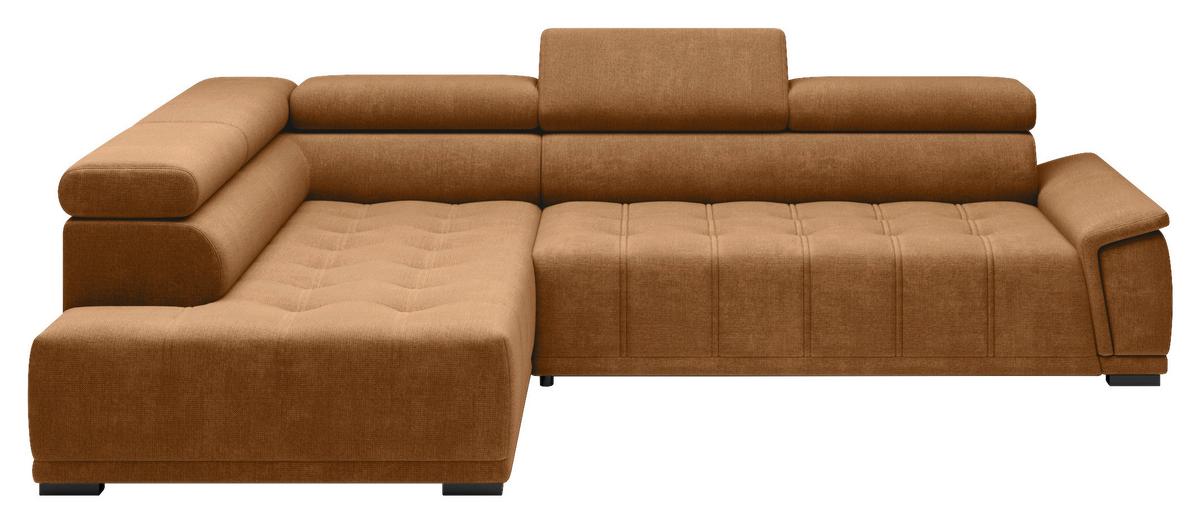 Kutna Garnitura Gremio - boje hrđe/crna, Moderno, tekstil/plastika (106/283cm) - Modern Living