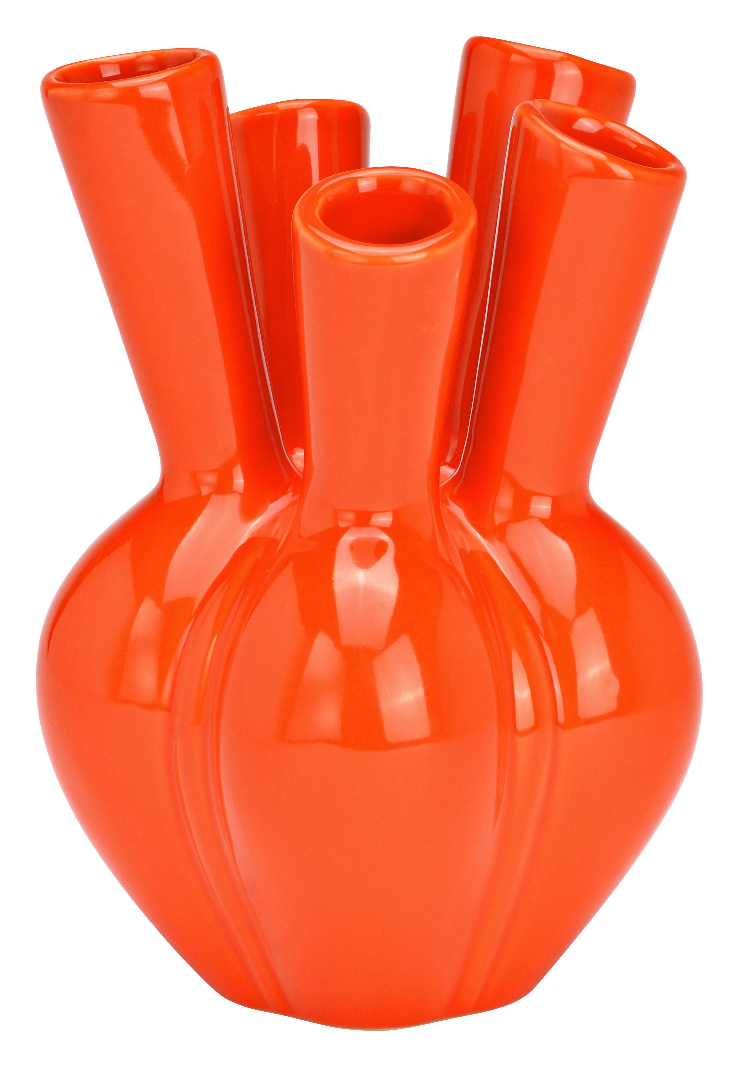 Vase Agilo aus Keramik Orange - Orange, Basics, Keramik (15/20/15cm)
