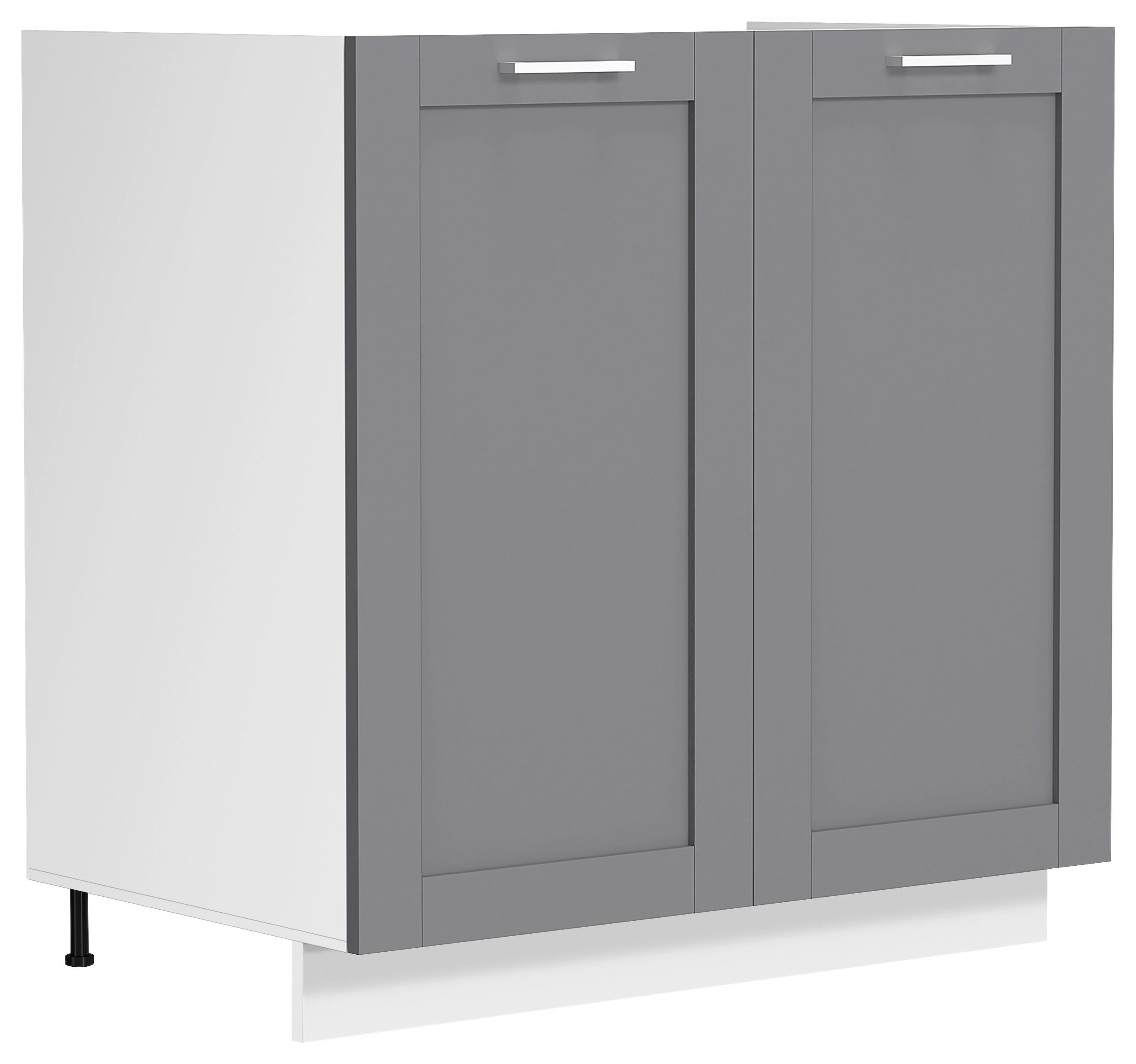 SPÜLENUNTERSCHRANK COLURA - Weiss/Anthrazit, Trend, Holzwerkstoff/Kunststoff (80/82/46cm) - MID.YOU