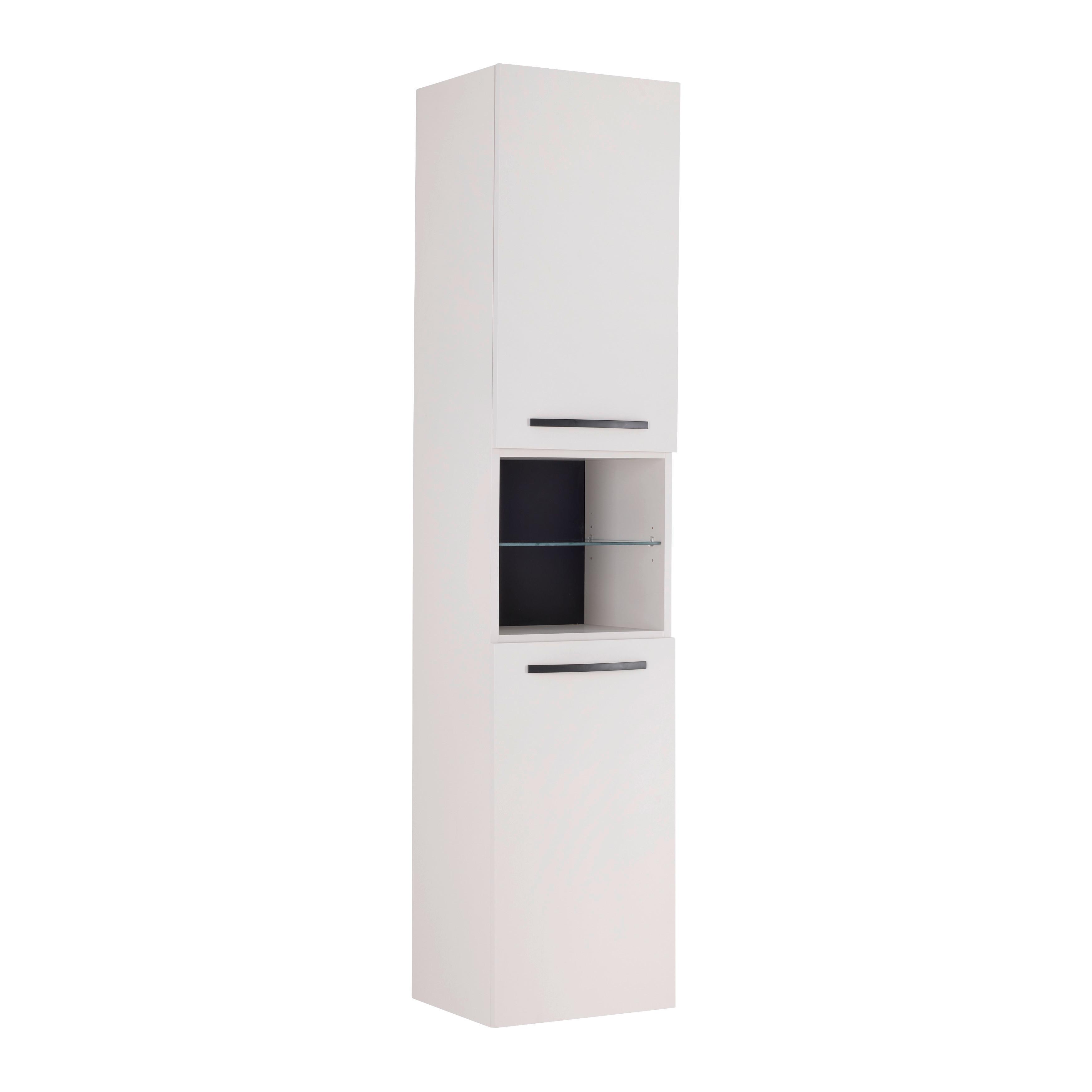HÖGSKÅP FLORENZ -EXKLUSIV- - svart, Modern, metall/trämaterial (40/180/190/35cm) - Mömax