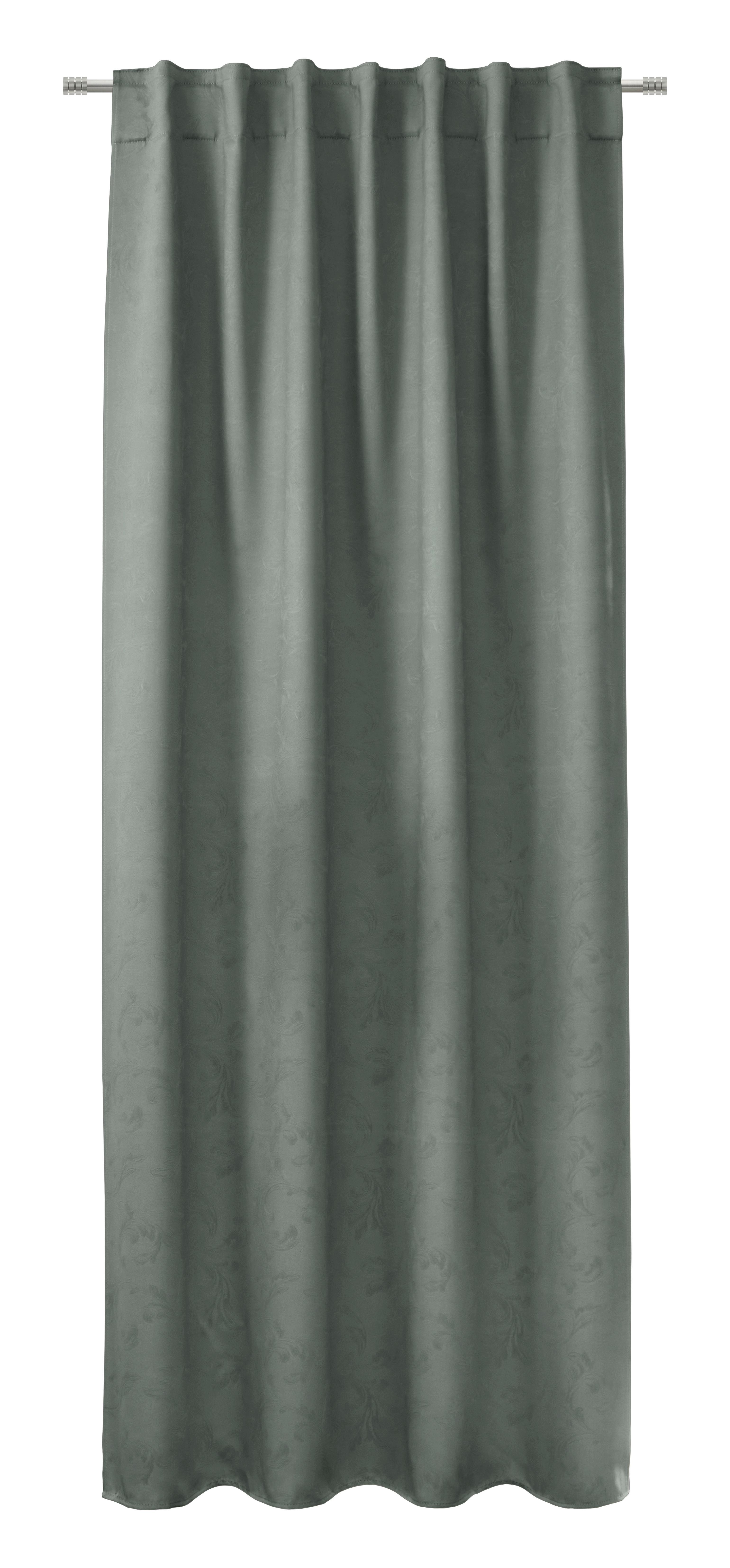 Fertigvorhang Alva Grün ca. 140x245cm - Grün, MODERN, Textil (140/245cm) - Premium Living