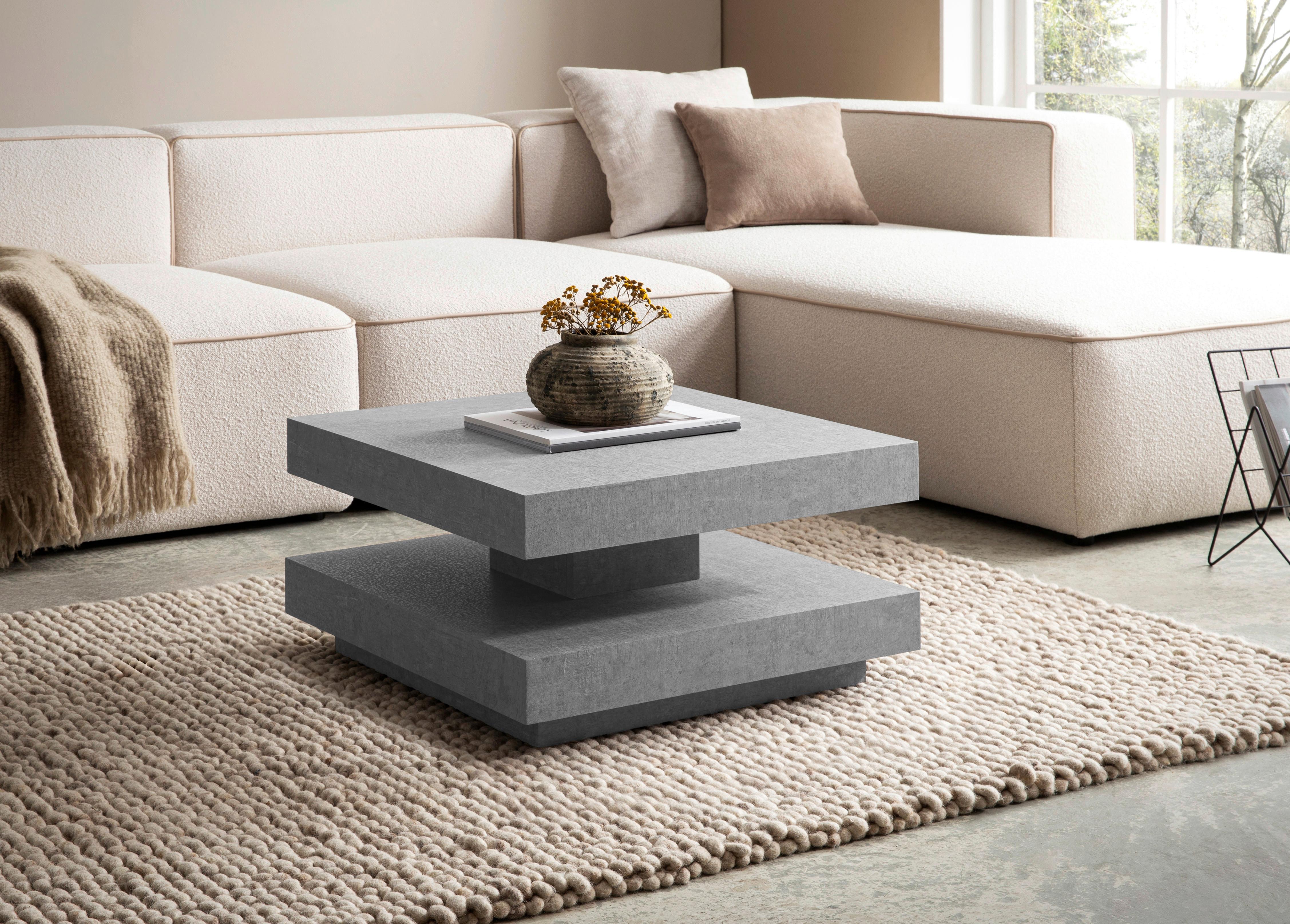 COUCHTISCH WL6.922 - Grau, Design, Holzwerkstoff (60/60/34cm) - Livetastic