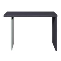 Konsolentisch Milan Schwarz Glas/Holz - Klar/Eichefarben, MODERN, Glas/Holz (120/80/40cm) - Bessagi Home