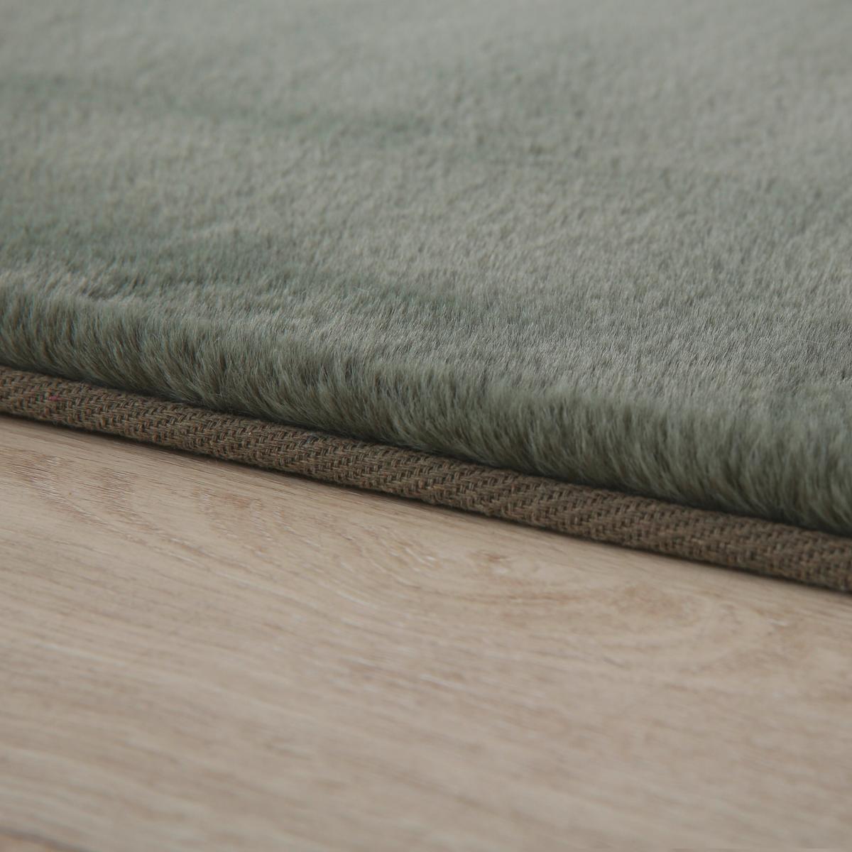 Hochflorteppich Pouffy Grün Ø ca. 160cm - Grün, Basics, Textil (160/160cm)