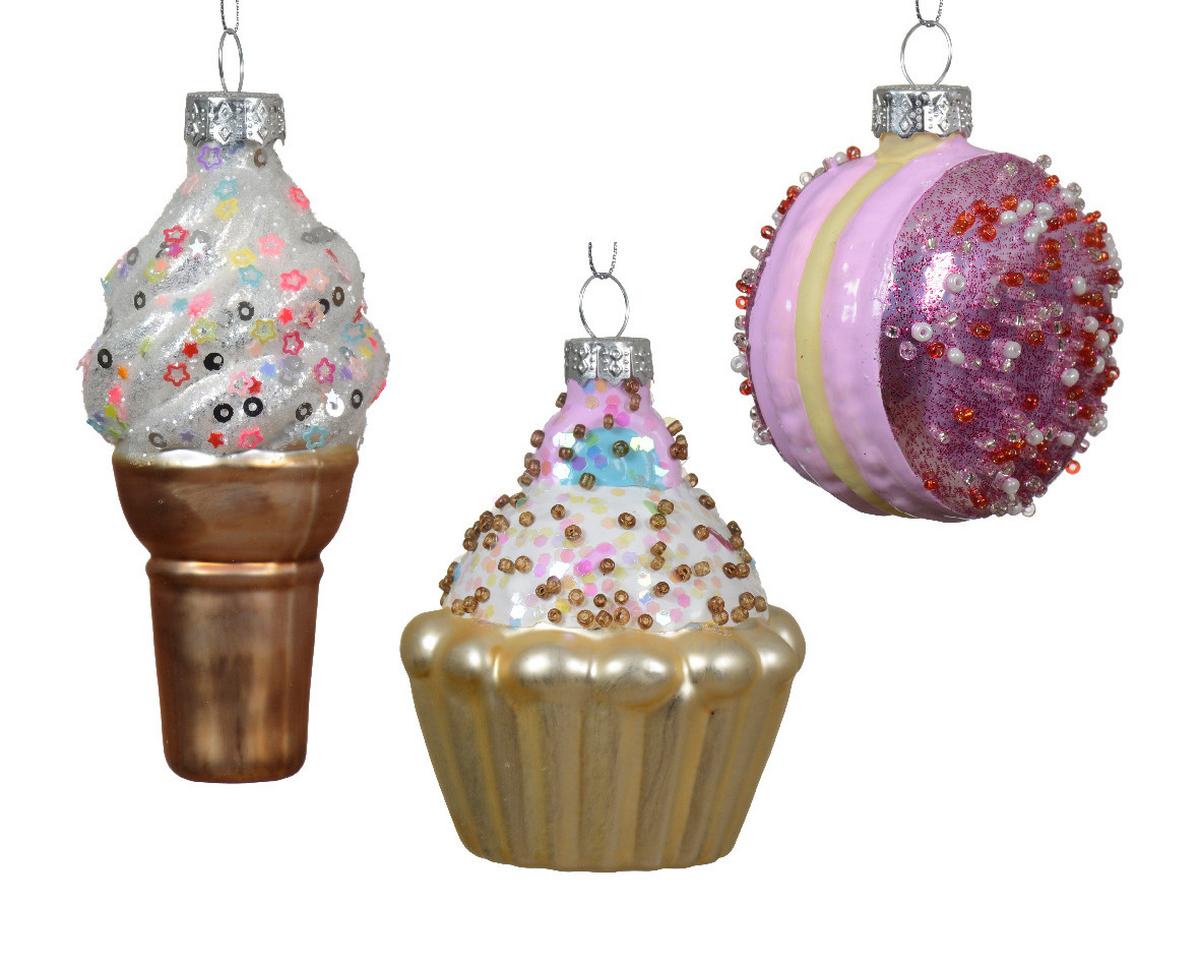 Glob de Crăciun din sticlă cca. 6 cm Sweet - Basics, sticlă (6,00/6,00/7,80cm)